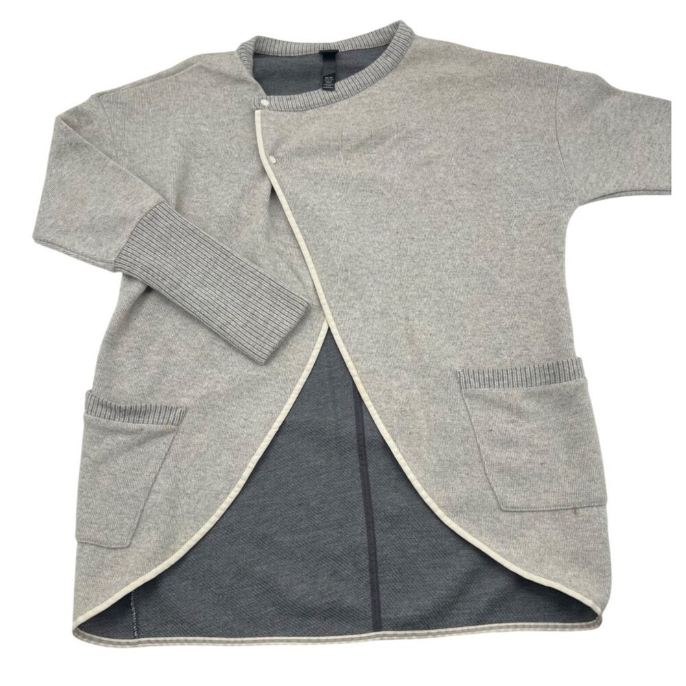 Gray Women's Open Front Sweater